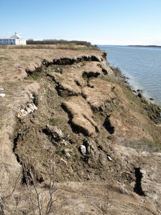 Erosion at York Factory National Historic Site