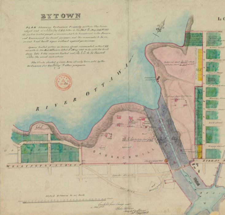 Historical map of Bytown