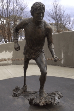 Statue of Terry Fox running 