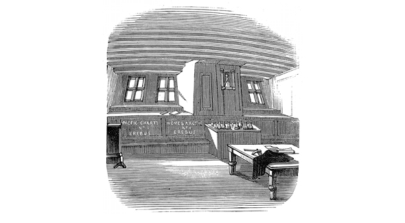 Une illustration de la cabine de Franklin.