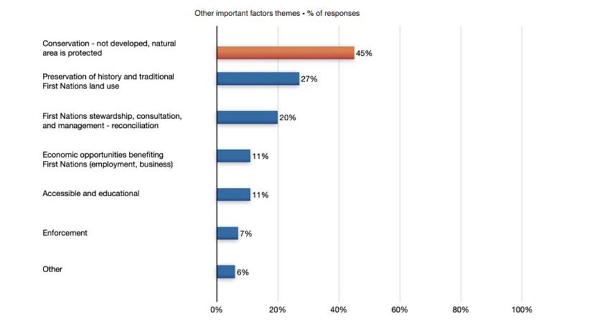 Other important factors themes - % of responses