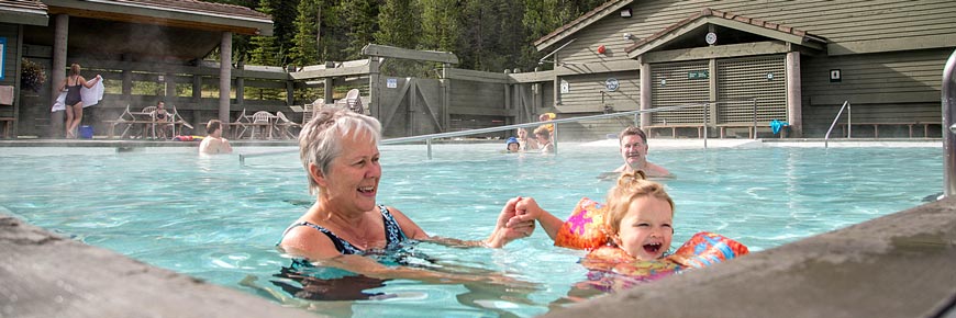 Miette Hot Springs located in Jasper National Park.