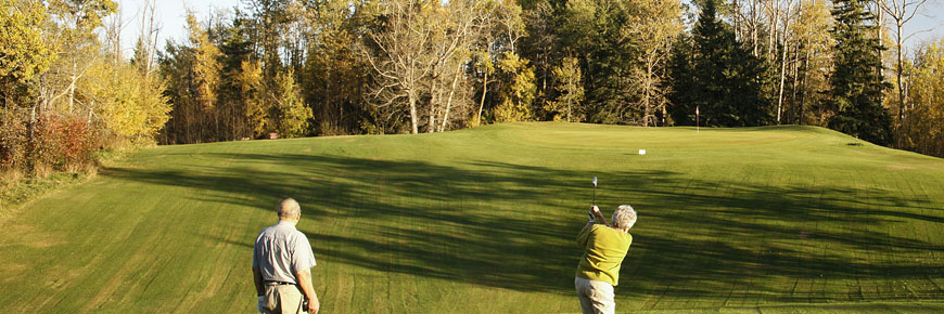 The golf course at Elk Island National Park.