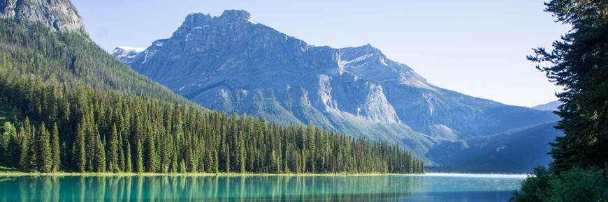Emerald Lake and the mountains.