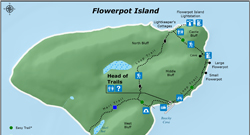 Carte de l'île Flowerpot