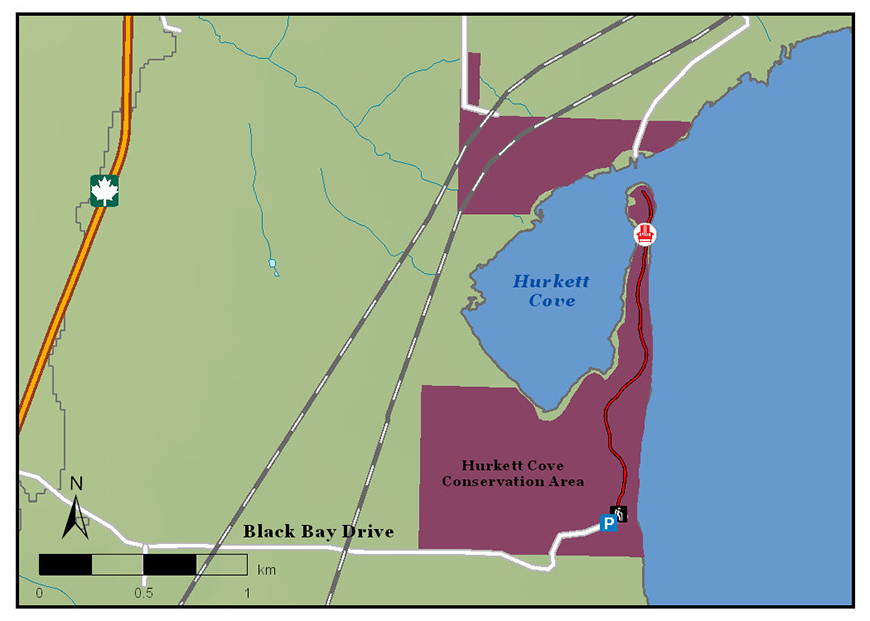 Hurkett Cove map