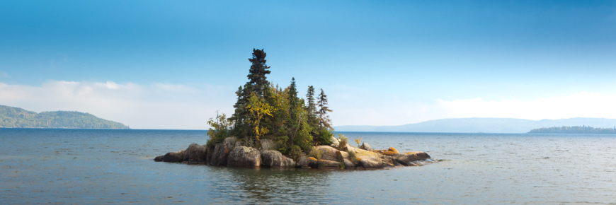 A small island in Lake Superior.