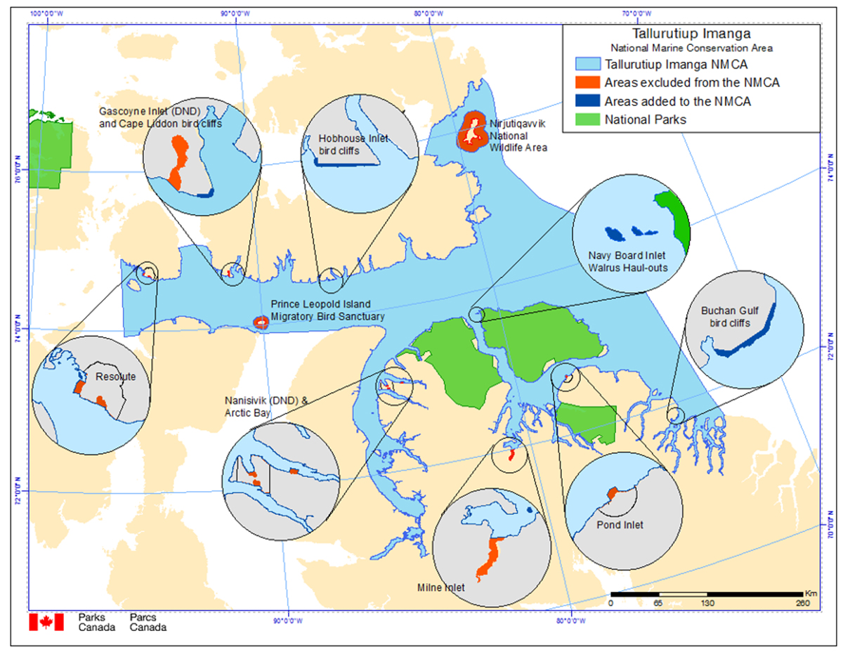 Map of Tallurutiup Imanga National Marine Conservation Area