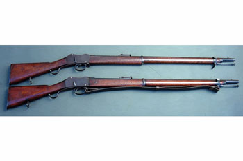 Two Martini-Henry rifles.