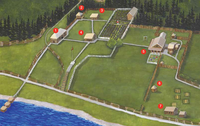 Map of Fort St. James National Historic Site