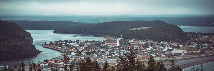 view of the town of Placentia from Castle Hill