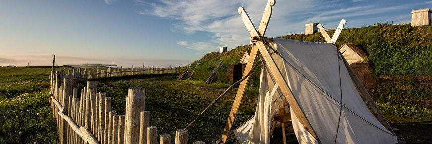 sunset over L'Anse Aux Meadows