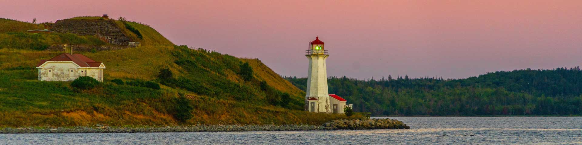 The lighthouse on Georges Island.