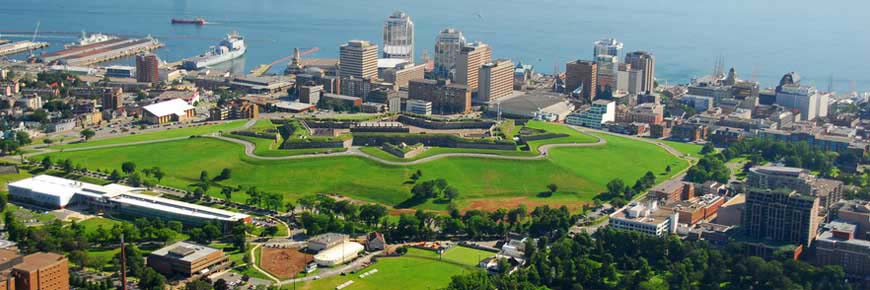 vue de la Citadelle d'Halifax et le centre-ville d'Halifax