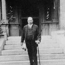 W.L.M. King on front steps of Laurier House 1935