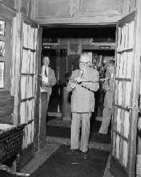 Le premier ministre Louis Saint-Laurent à l'ouverture de la Maison-Laurier aux visiteurs, le 1er août 1951 