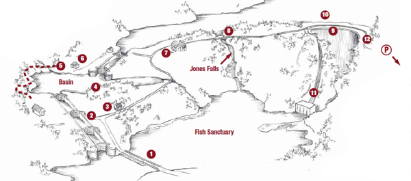 Map of Jones Falls