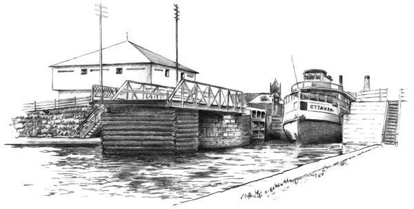 L’Ottawan, le dernier vapeur à avoir navigué sur le canal Rideau.