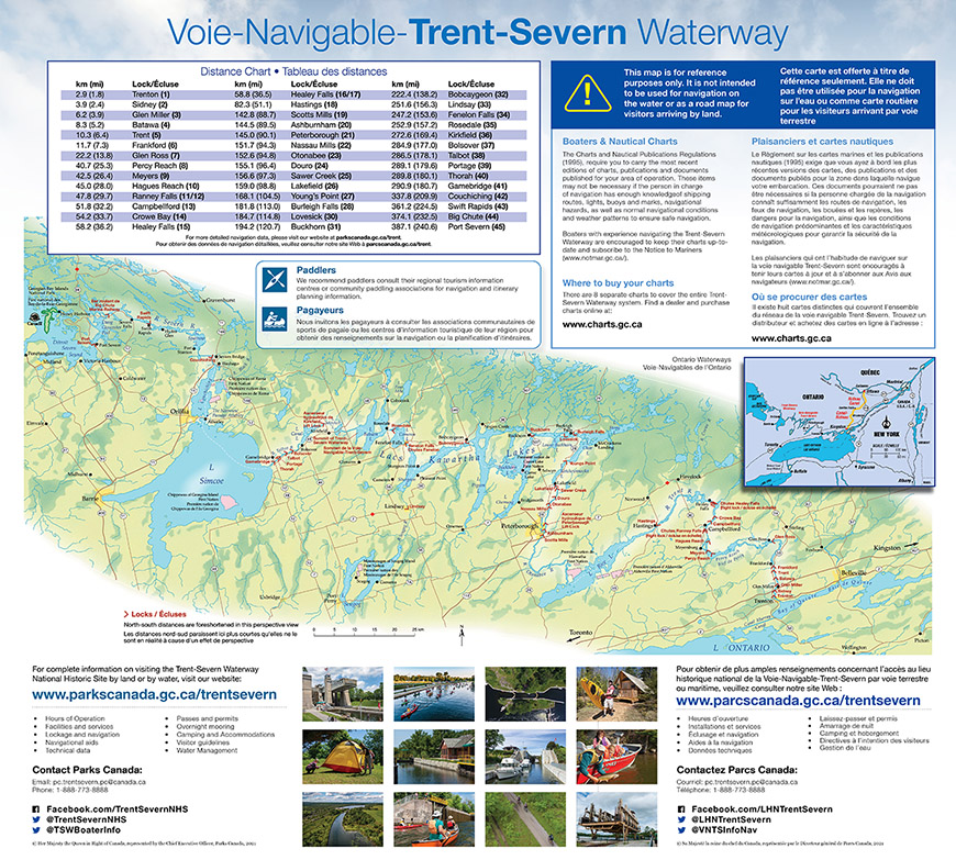Trent Severn Waterway Navigational Map