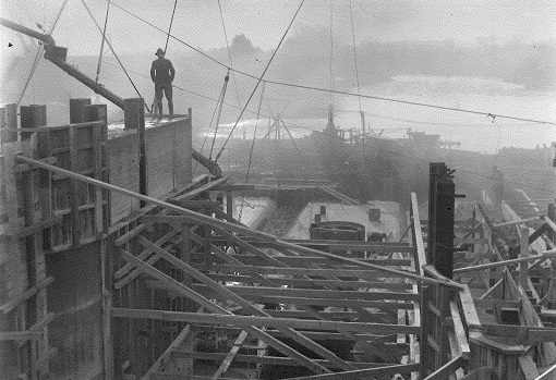 Construction of the Nassau Mills lockstation