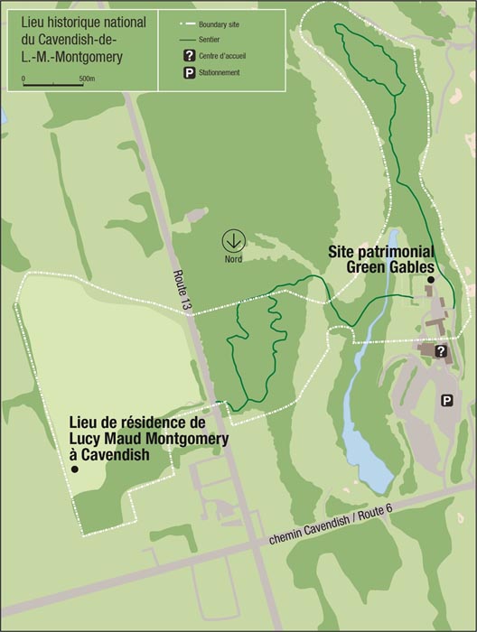 Carte 1 : Lieu historique national du Canada du Cavendish-de-L.-M.-Montgomery