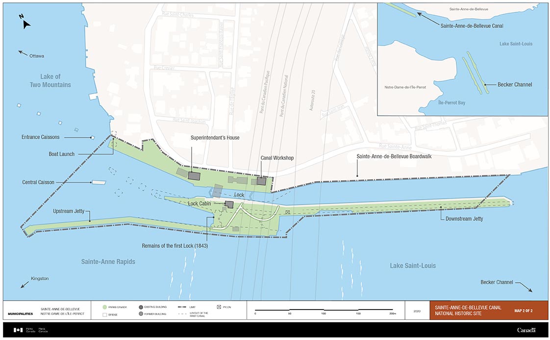 Map 2 : Sainte-Anne-de-Bellevue Canal National Historic Site