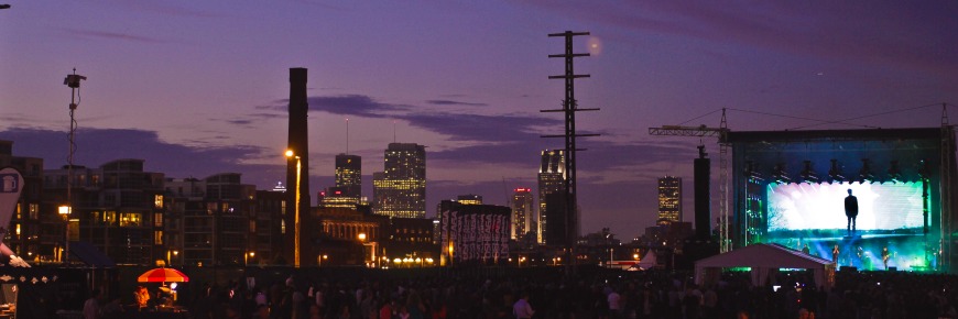 Music festival on the Lachine canal banks in Montreal