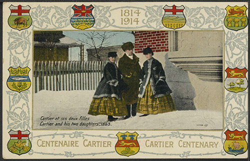Photo de 1863 de Cartier et ses deux filles