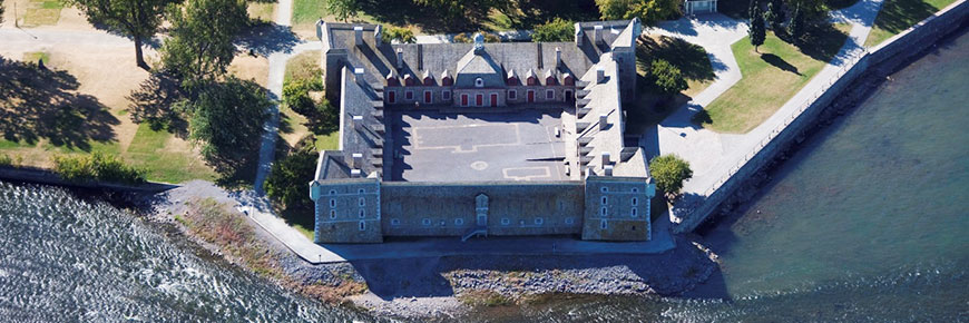 Aerial view of the fort Chambly