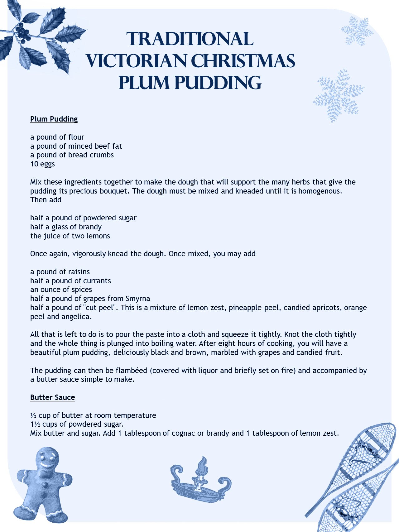 Plum pudding recipe