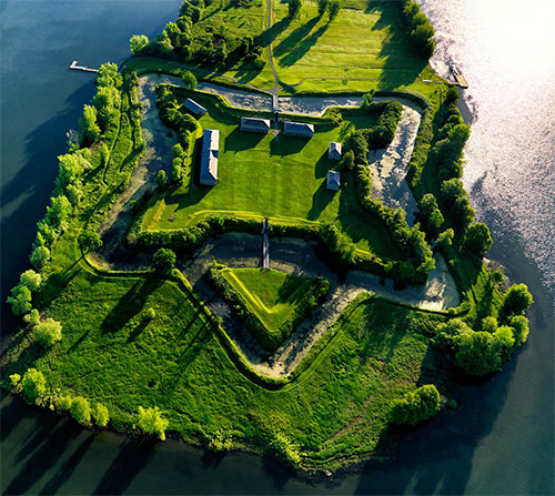 Photo aérienne de l'Île aux Noix