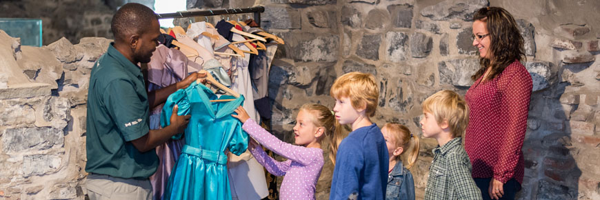 Kids can dress up during the visit