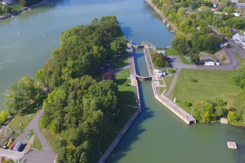 Drone view of the Saint-Ours lock