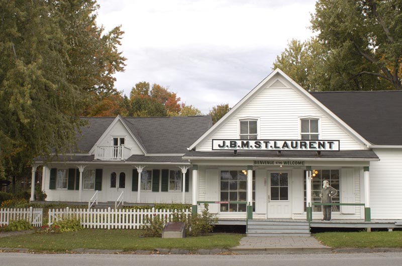 An exterior view of a general store