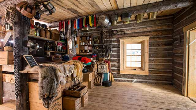 An inside look at the Métis trading cabin at Fort Walsh National Historic Site