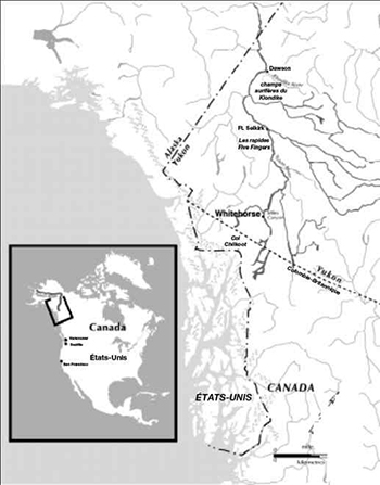 carte routière du SS Klondike 