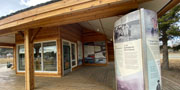 View of visitor centre at S.S. Klondike National Historic Site