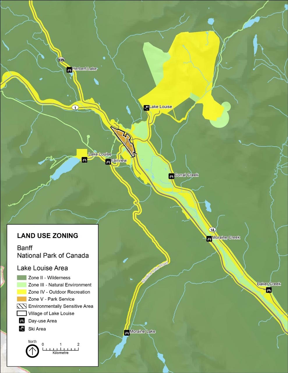 Banff National Park Of Canada Management Plan 2022 Banff National Park   Banff Map8 Zoning Lake Louise 989x1280 