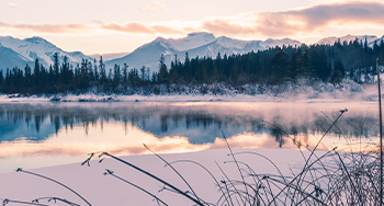 Vermilion Lakes in winter