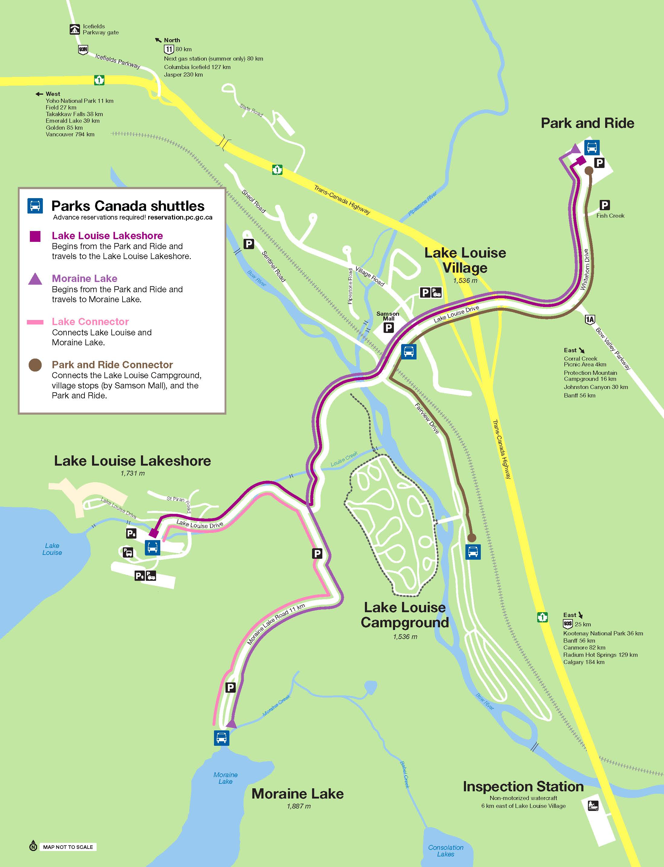 park and ride shuttle map