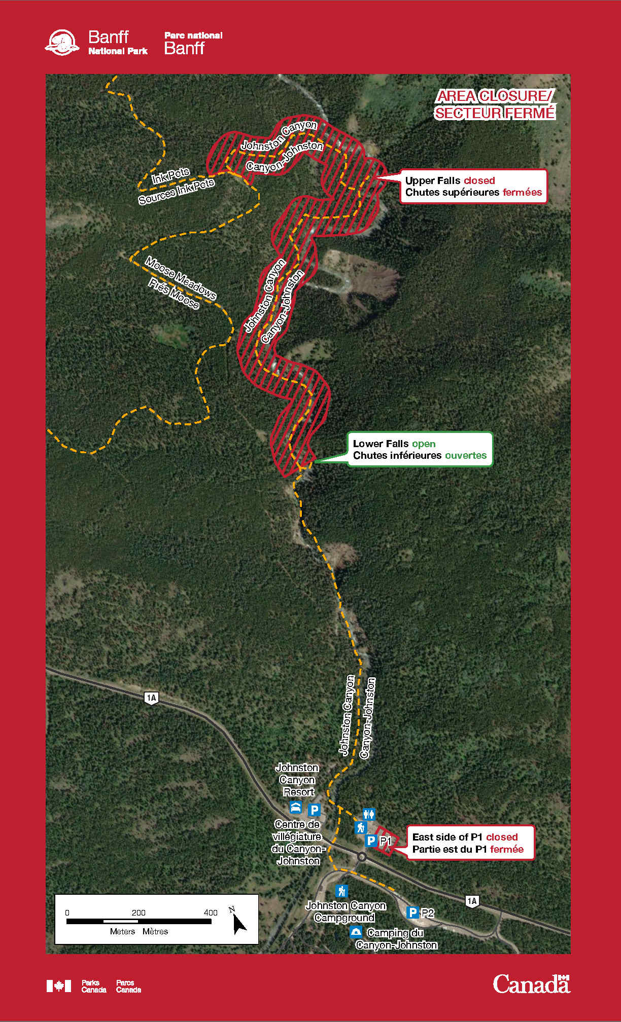 map of area closure