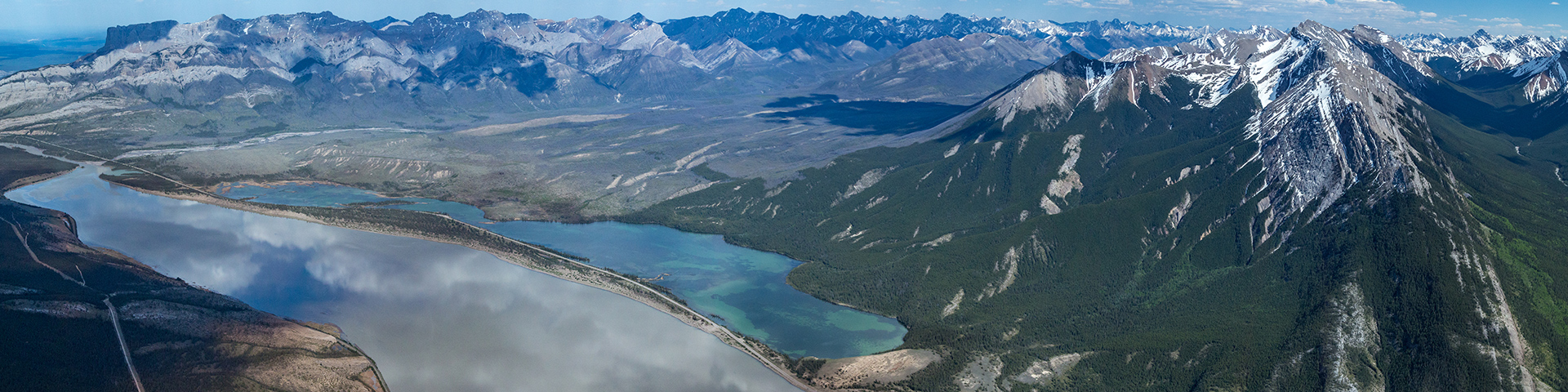 Aerial panorama of Jasper Lake