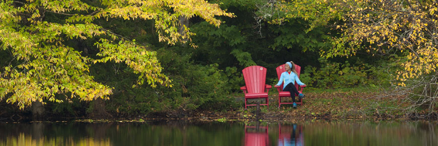 Red chairs - Fundy National Park