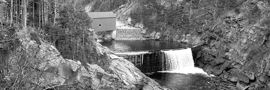 The old Point Wolfe dam