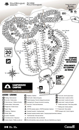 South Kouchibouguac campground map