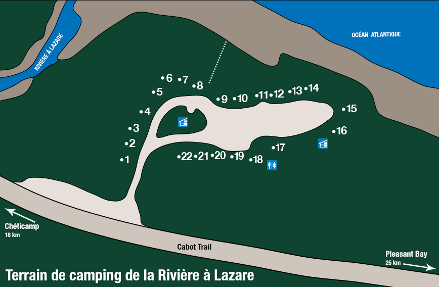 Terrain de camping de la Rivière à Lazare