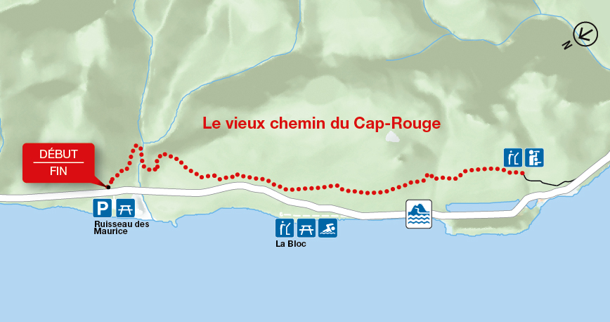 Carte : Le vieux chemin du Cap-Rouge