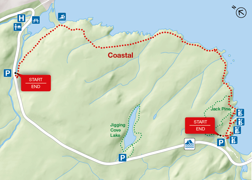 Map: Coastal trail
