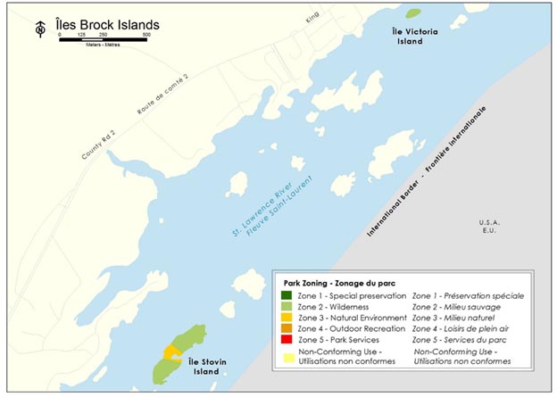Map 3: Brock Island — Text description follows
