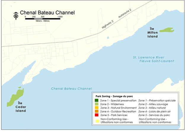 Map 8: Bateau Channel — Text description follows